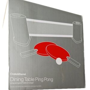 Crate & Barrel Dining Table Ping Pong Set- New